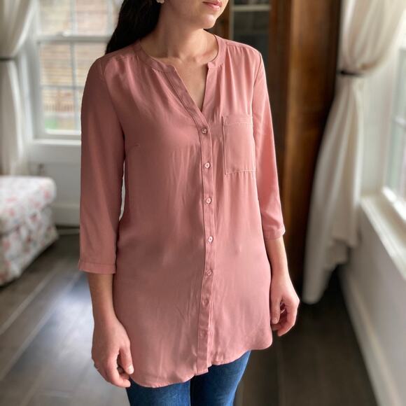 DR2 Tops - NWT DR2 Mauve Tunic Blouse, Size XSP